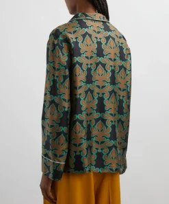 La DoubleJ Sleepwear^Herald Black Silk Pajama Shirt