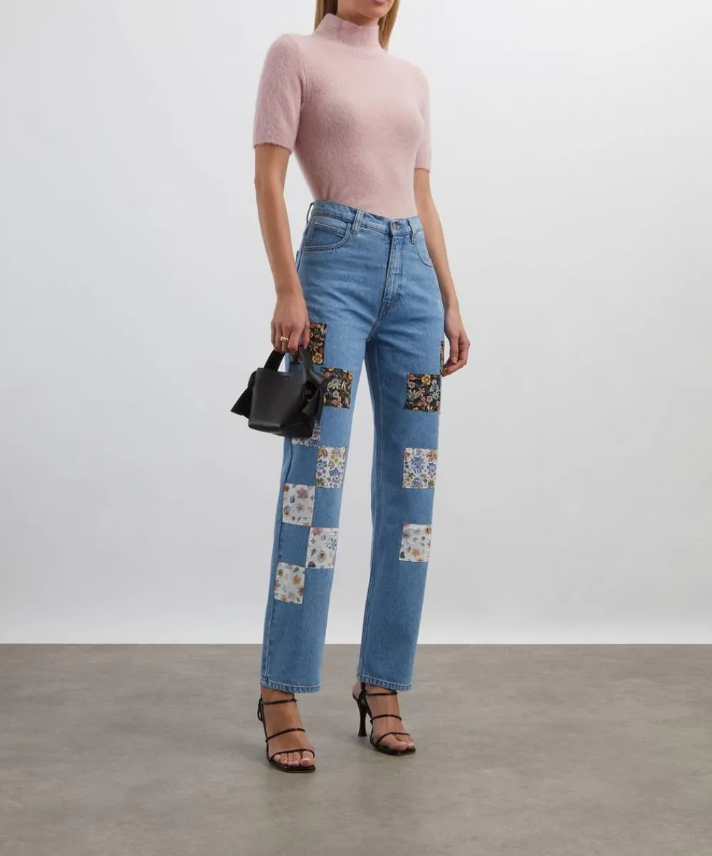FANFARE Jeans^High-Waisted Liberty Square Patch Jeans