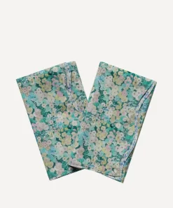 Coco & Wolf Tableware^Hollyhocks and Mitsi Valeria Wavy Edge Napkins Set of Two