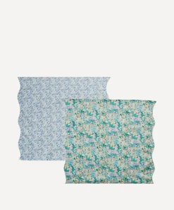 Coco & Wolf Tableware^Hollyhocks and Mitsi Valeria Wavy Edge Napkins Set of Two