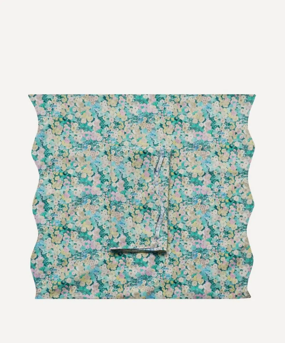 Coco & Wolf Tableware^Hollyhocks and Mitsi Valeria Wavy Edge Napkins Set of Two