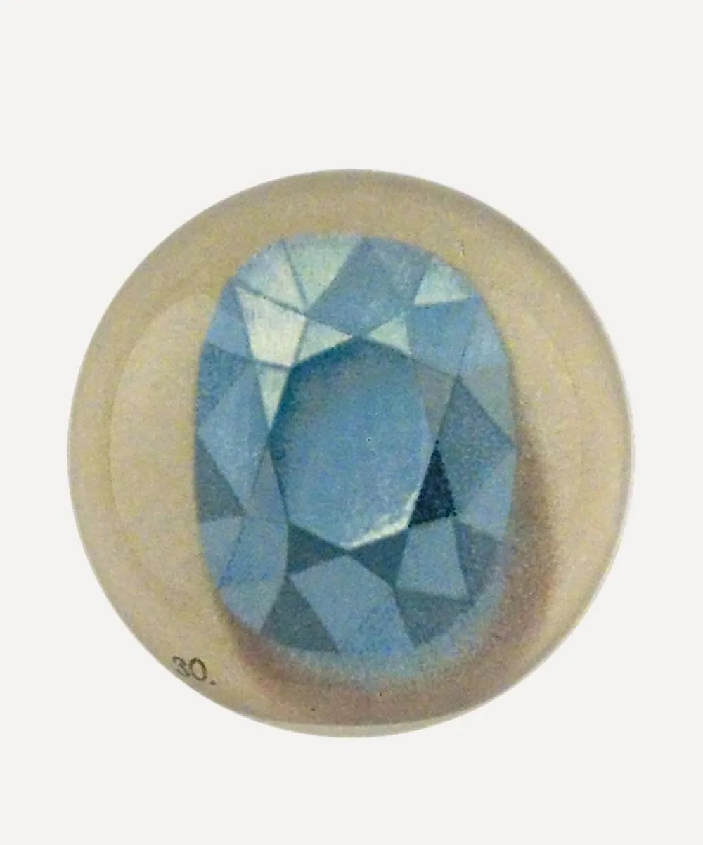 John Derian Stationery And Games^Hope Blue Diamond Dome Paperweight