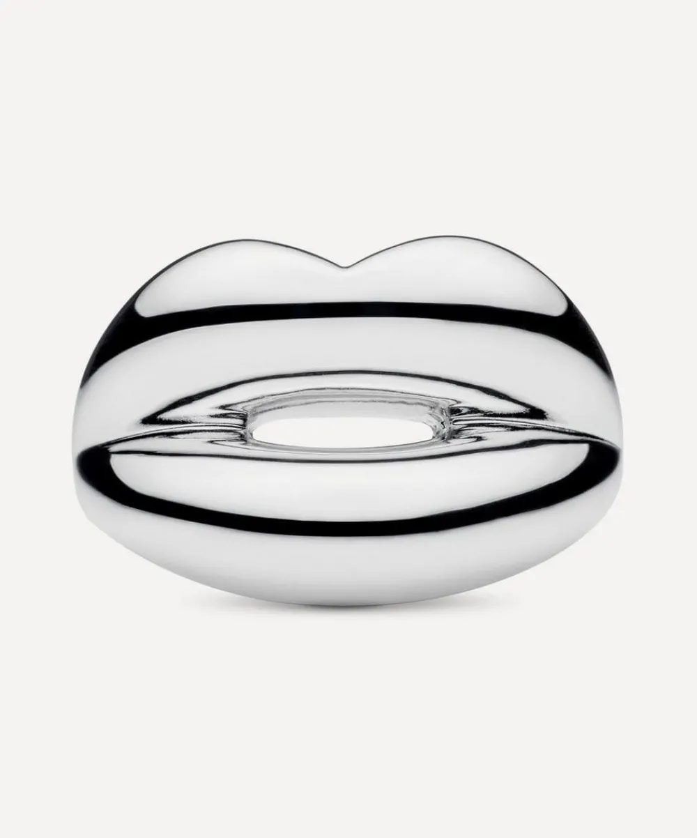 Solange Azagury-Partridge Rings^Hotlips Silver Mirror Ring