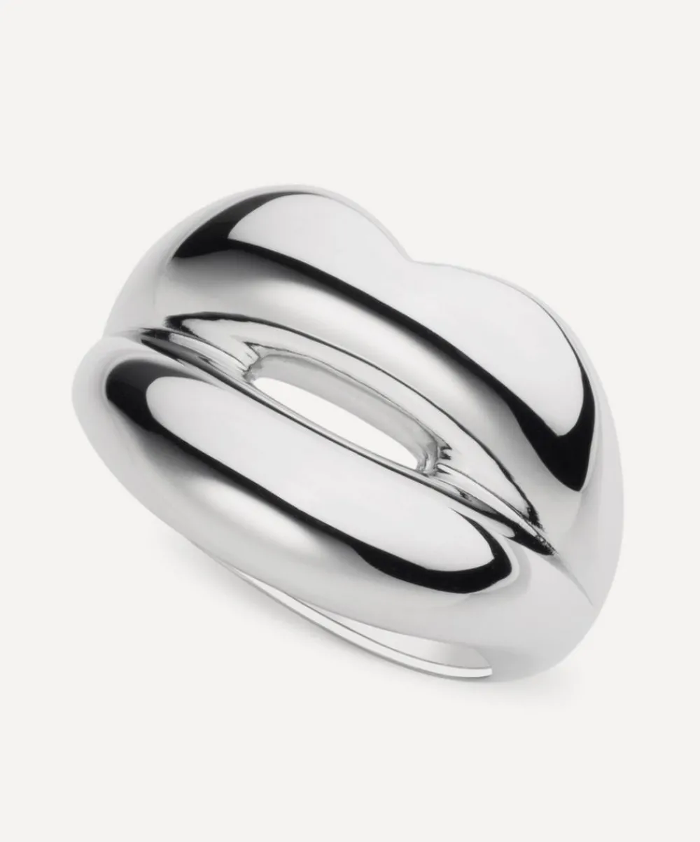 Solange Azagury-Partridge Rings^Hotlips Silver Mirror Ring