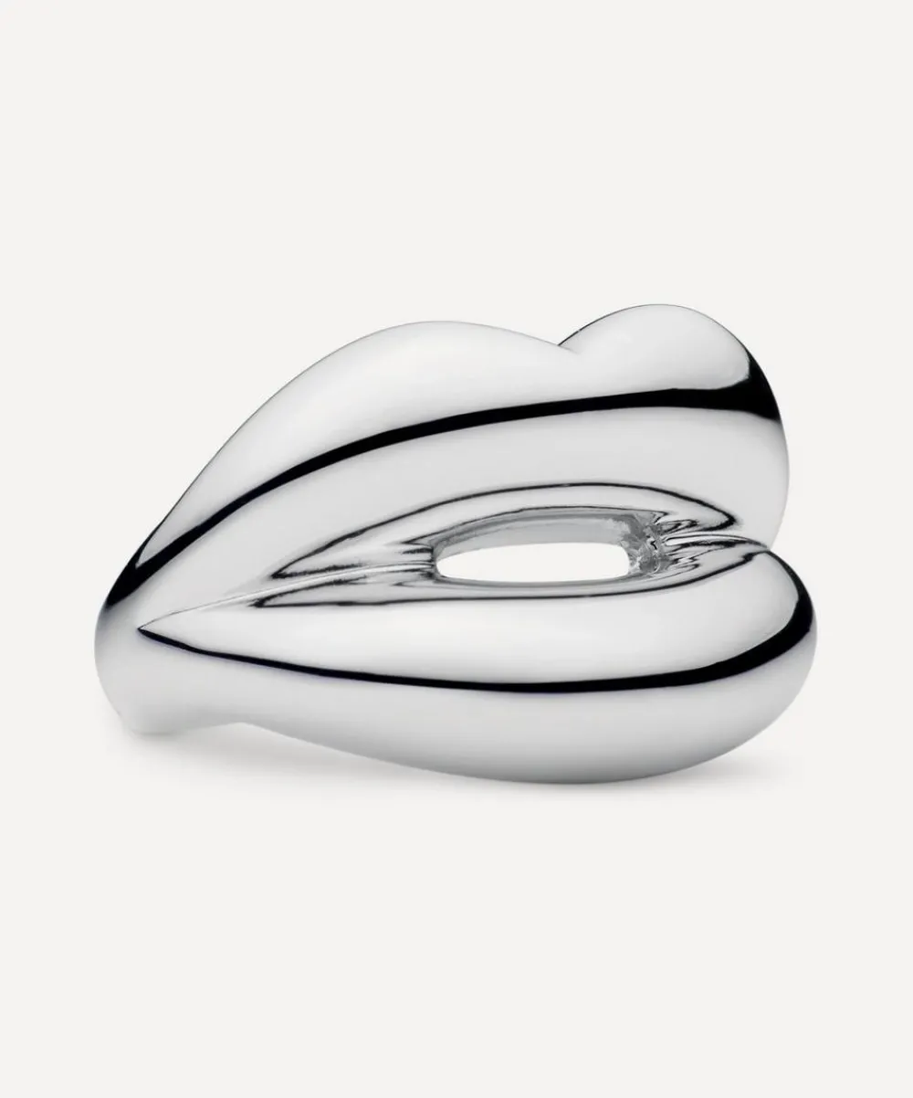 Solange Azagury-Partridge Rings^Hotlips Silver Mirror Ring
