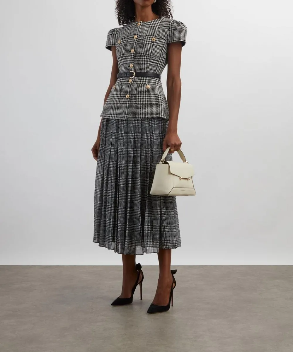 Self-Portrait Dresses^Houndstooth Tailored Midi Dress