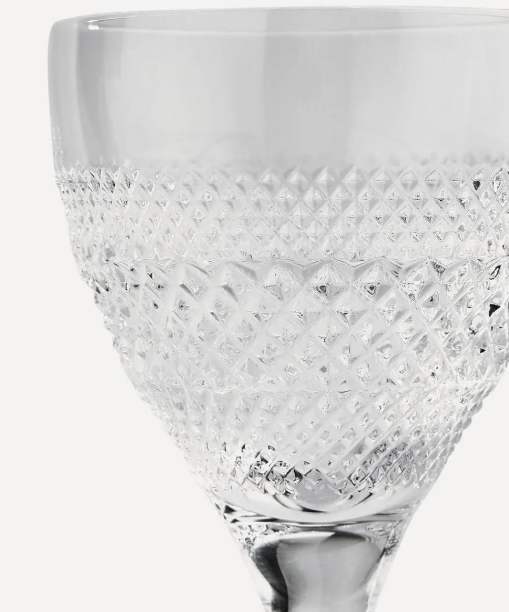 Soho Home Glass & Drinksware^Huxley Cut Crystal White Wine Glass Set of Four