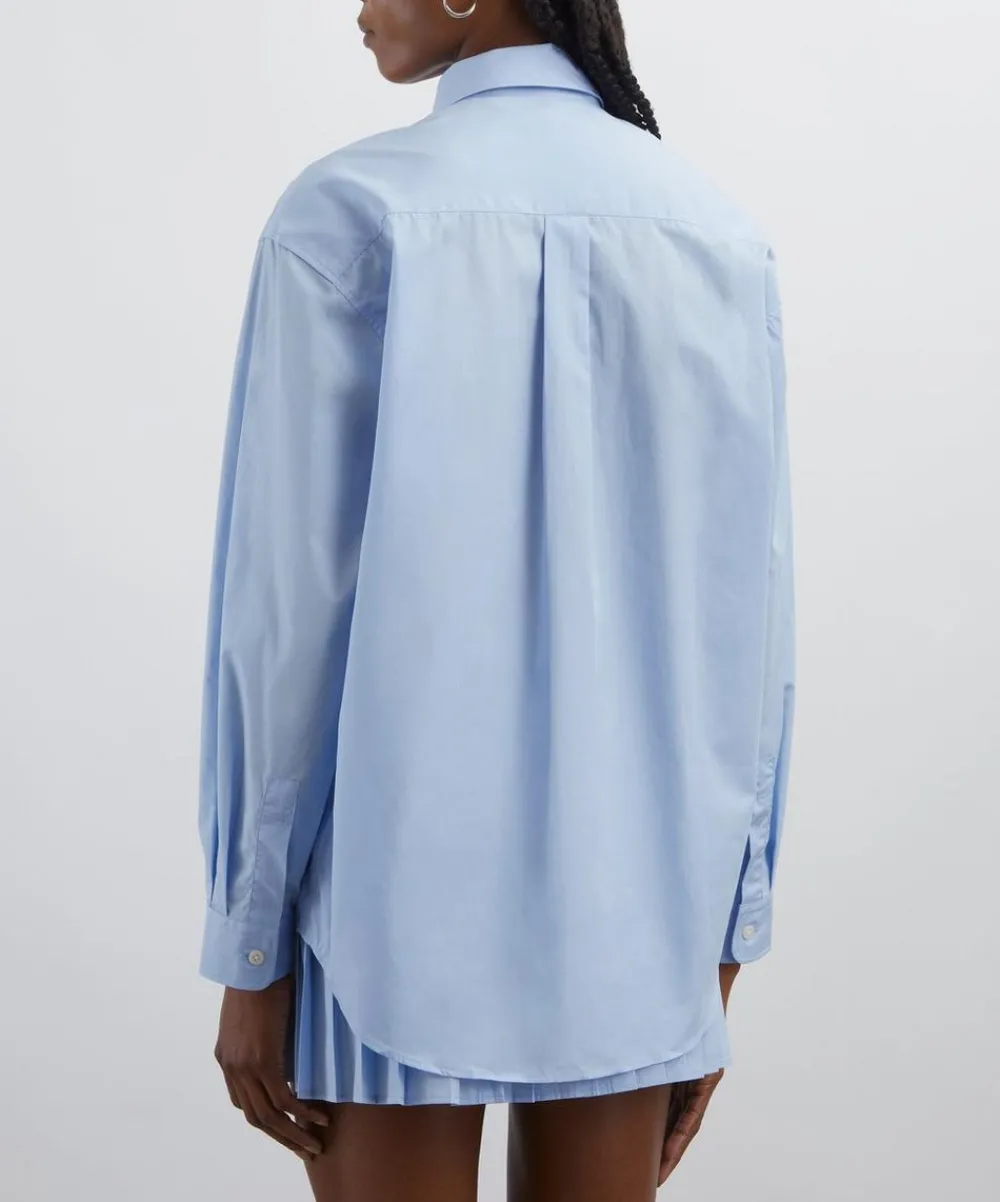 Sporty & Rich Tops^H&W Crest Oversized Shirt