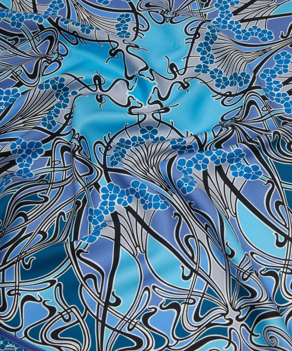 Liberty Scarves^Ianthe 90 x 90 Silk Foulard Scarf