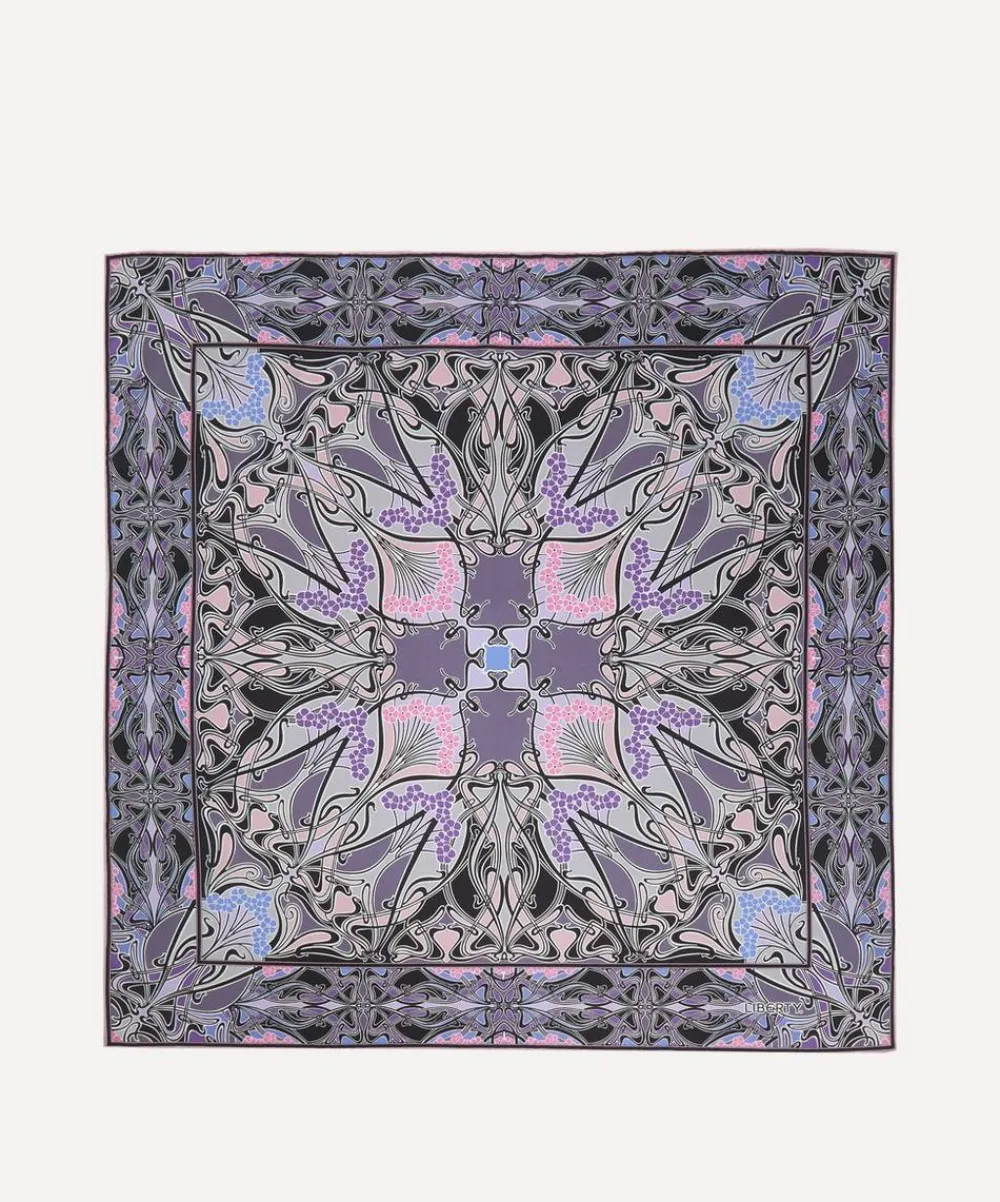 Liberty Scarves^Ianthe 90 x 90 Silk Foulard Scarf
