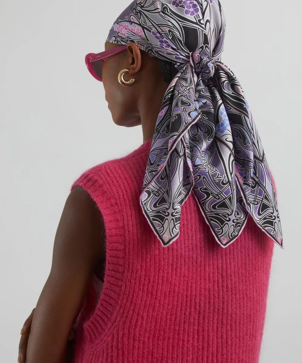 Liberty Scarves^Ianthe 90 x 90 Silk Foulard Scarf