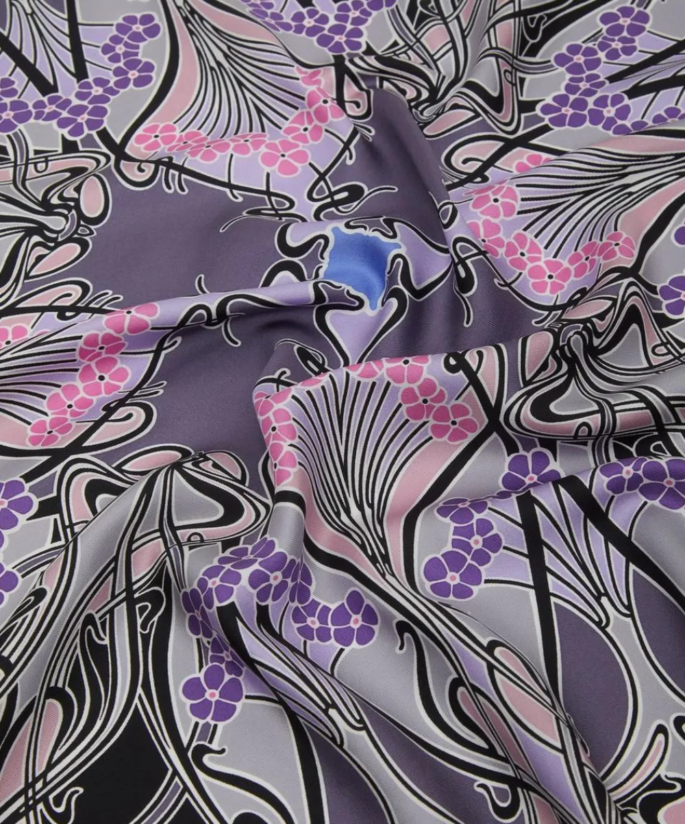Liberty Scarves^Ianthe 90 x 90 Silk Foulard Scarf