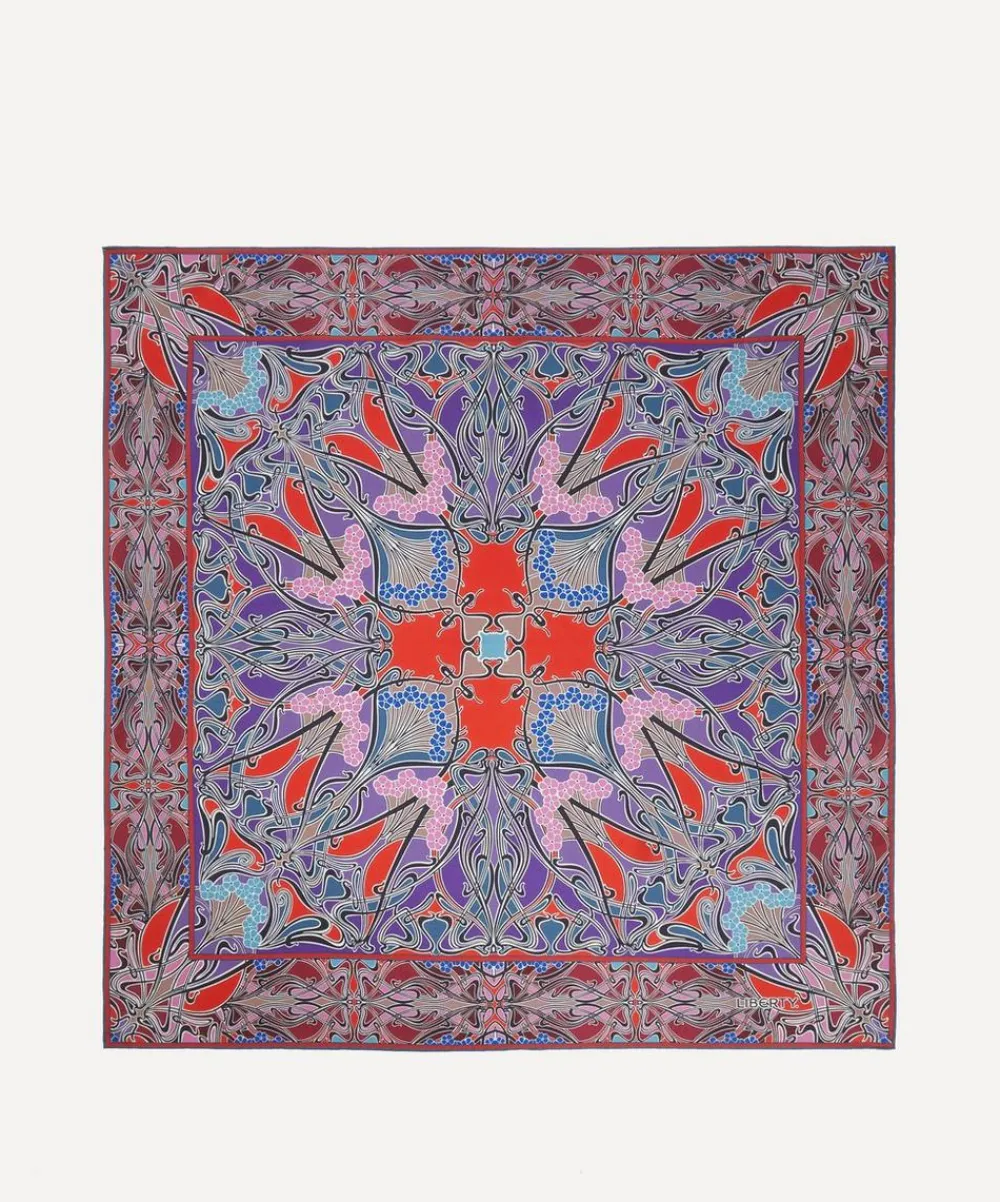 Liberty Scarves^Ianthe 90 x 90 Silk Foulard Scarf