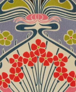 Liberty Interiors Furnishing Fabrics^Ianthe Bloom Multi Cotton Velvet in Lichen