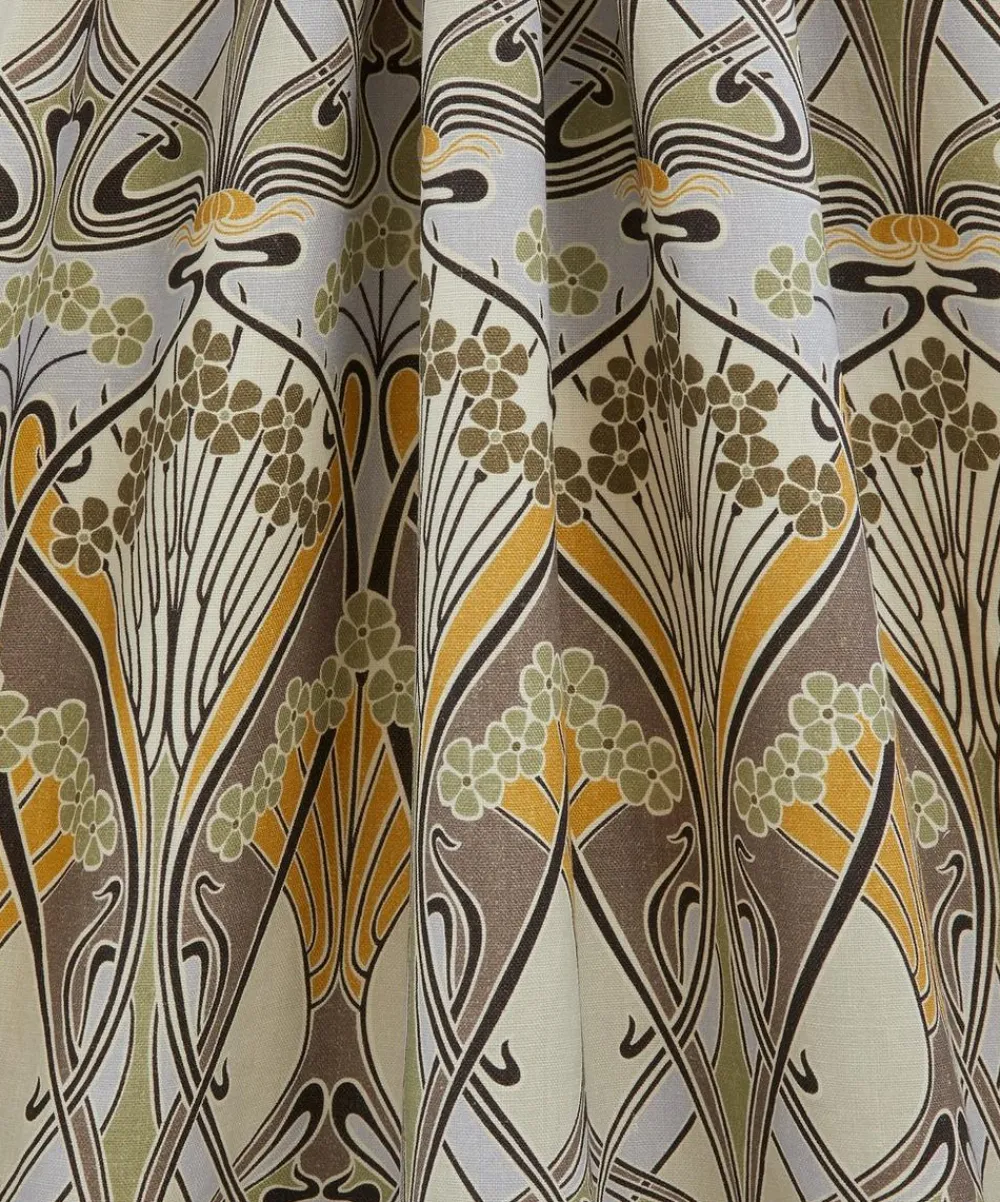 Liberty Interiors Furnishing Fabrics^Ianthe Bloom Multi Ladbroke Linen in Dragonfly