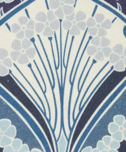 Liberty Interiors Furnishing Fabrics|Furnishing Fabrics^Ianthe Bloom Multi Ladbroke Linen in Lapis