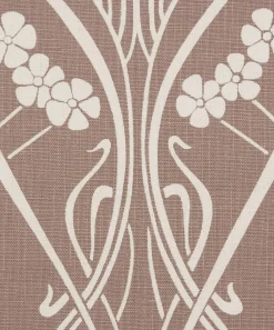 Liberty Interiors Furnishing Fabrics^Ianthe Bloom Stencil Chiltern Linen in Lacquer