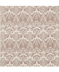 Liberty Interiors Furnishing Fabrics^Ianthe Bloom Stencil Chiltern Linen in Lacquer