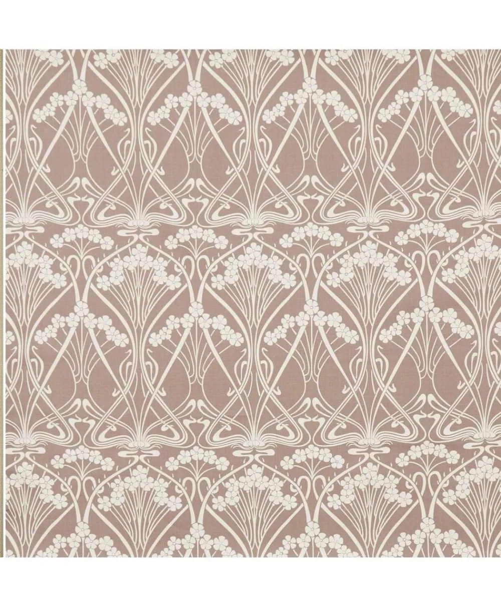Liberty Interiors Furnishing Fabrics^Ianthe Bloom Stencil Chiltern Linen in Lacquer