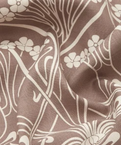 Liberty Interiors Furnishing Fabrics^Ianthe Bloom Stencil Chiltern Linen in Lacquer