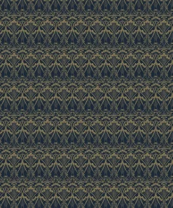 Liberty Interiors Wallpaper^Ianthe Mono Wallpaper in Lapis