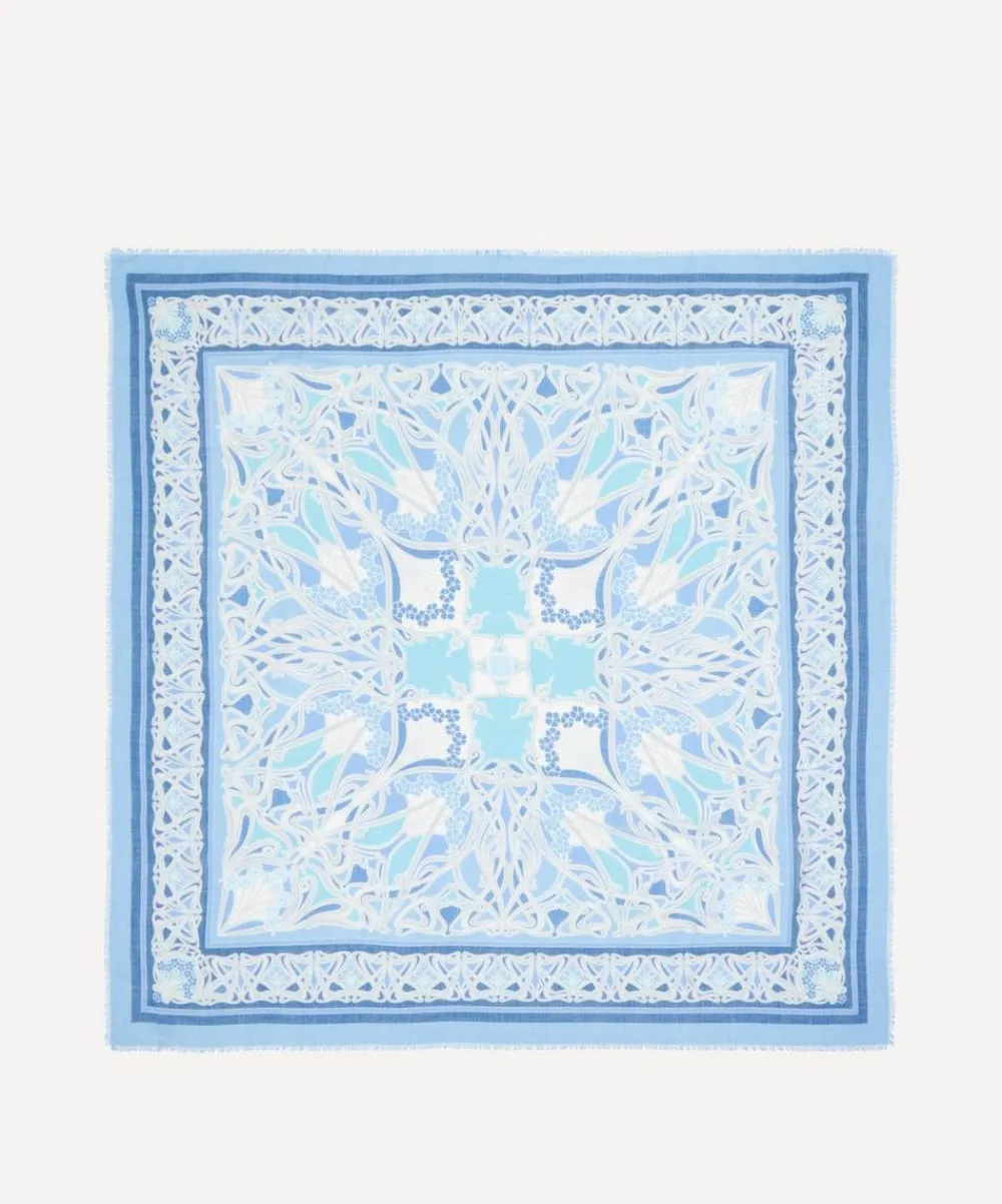 Liberty Scarves^Ianthe 140x140 Cashmere-Silk Scarf