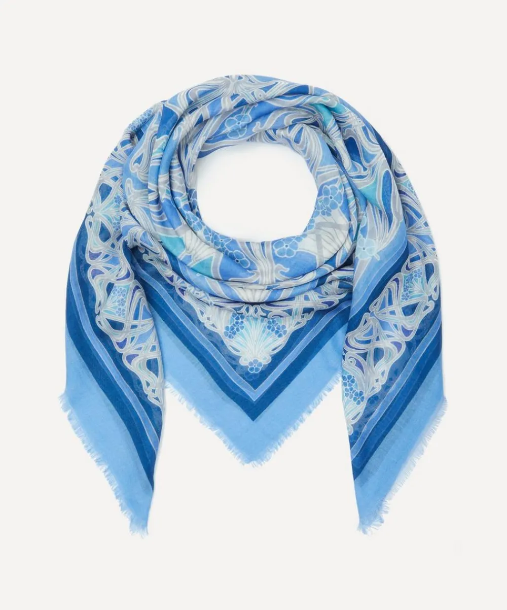 Liberty Scarves^Ianthe 140x140 Cashmere-Silk Scarf