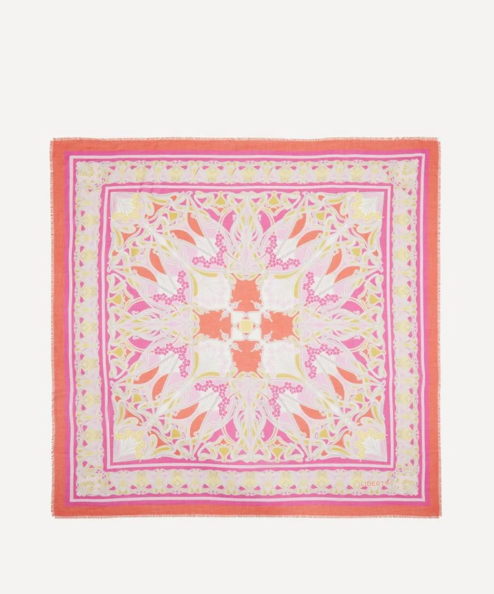 Liberty Scarves^Ianthe 140x140 Cashmere-Silk Scarf
