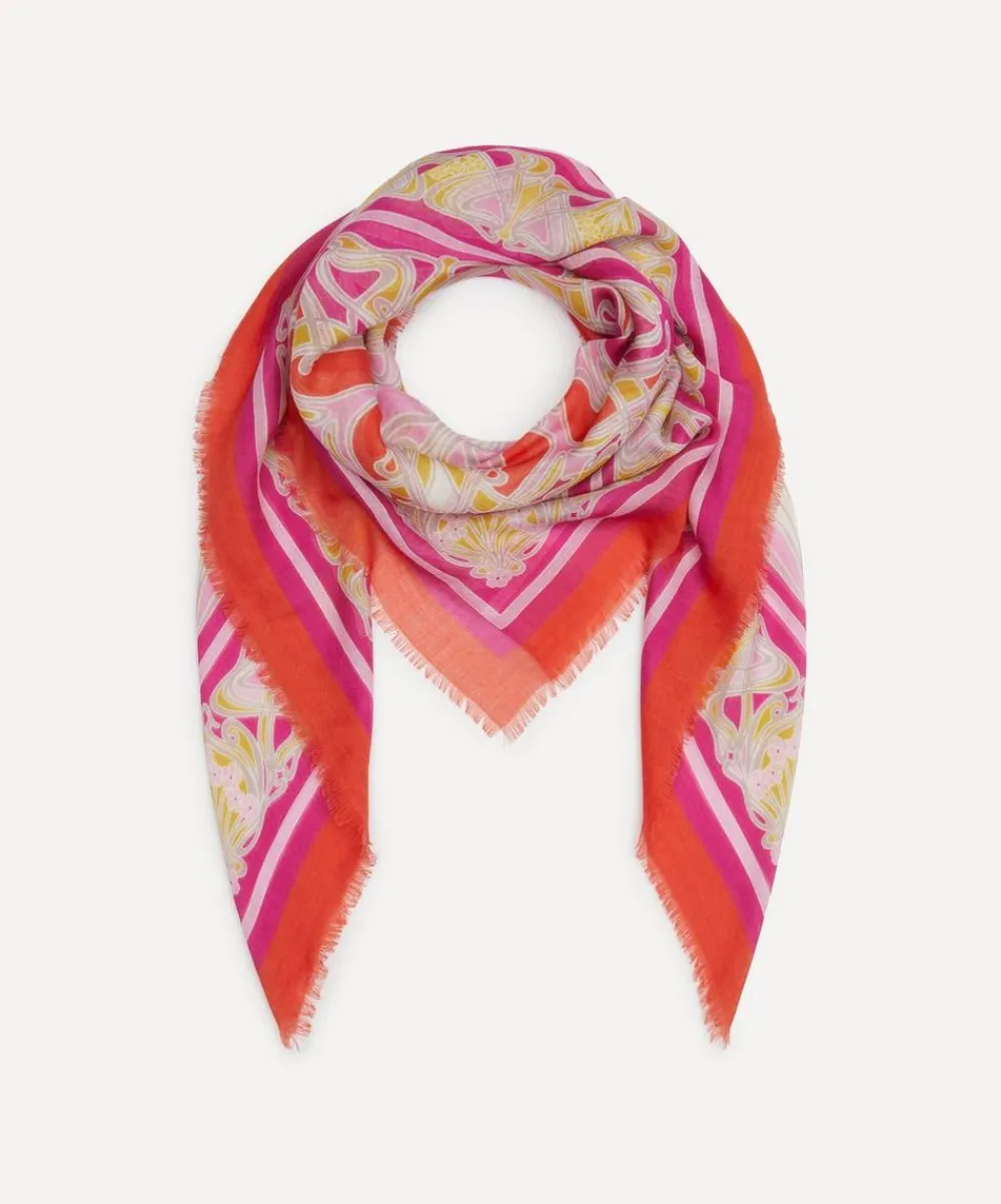 Liberty Scarves^Ianthe 140x140 Cashmere-Silk Scarf