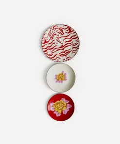 Lisa Corti Tableware^Indian Tiger Porcelain Plate Set of 3