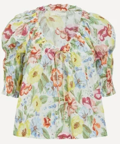 DÔEN Tops^Inez Blanc Anemone Bloom Top