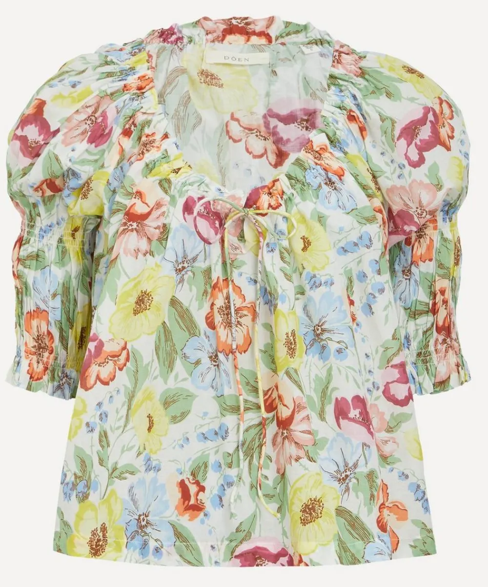 DÔEN Tops^Inez Blanc Anemone Bloom Top