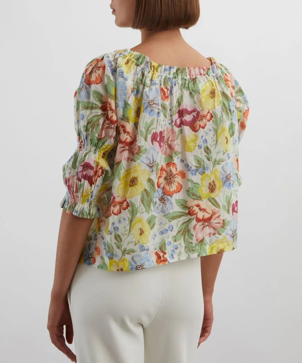 DÔEN Tops^Inez Blanc Anemone Bloom Top