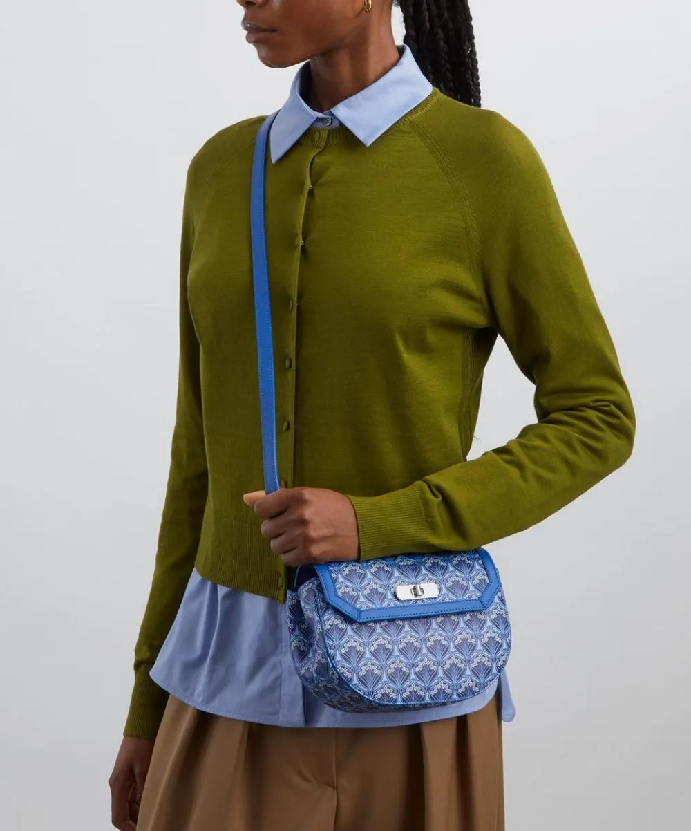 Liberty Bags^Iphis Blue Round Crossbody Bag