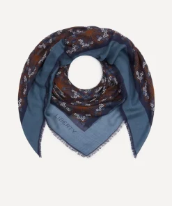 Liberty Scarves^Iphis Meadow 135X135 Wool-Silk Scarf