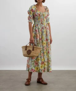 DÔEN Dresses^Ischia Blanc Anemone Bloom Dress