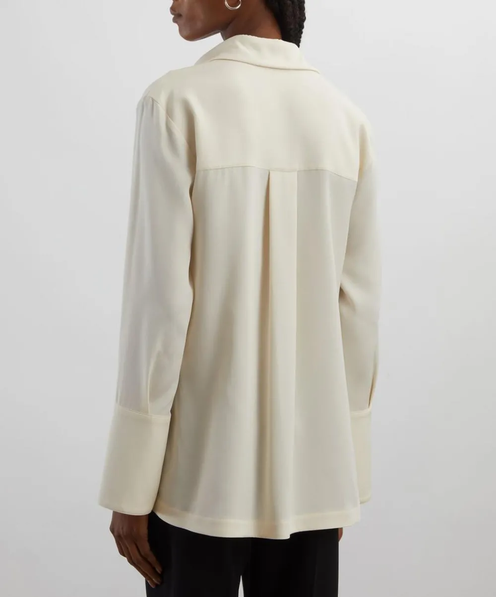Max Mara Coats & Jackets^Ivory Dover Stretch Silk Cady Blouse