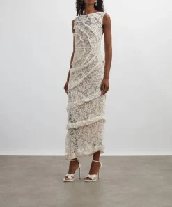 Georgia Hardinge Dresses^Ivory Spiral Floor-LengthDress