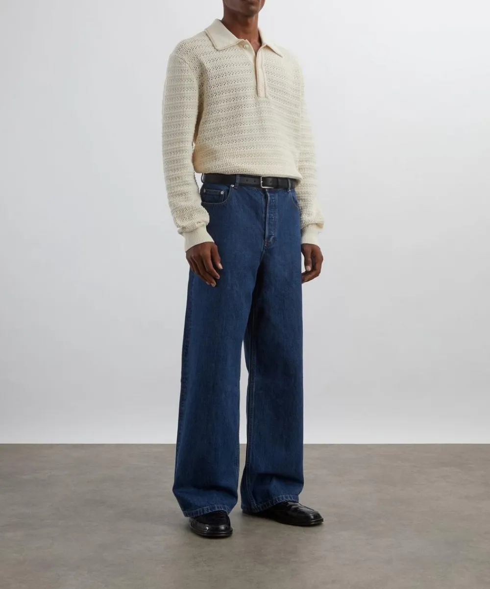 NN07 Tops^Josh Cotton-Knit Polo Shirt