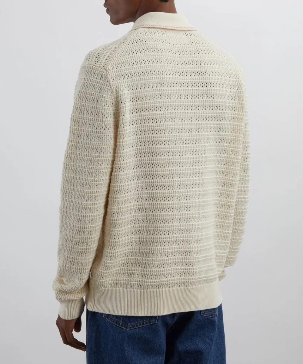 NN07 Tops^Josh Cotton-Knit Polo Shirt