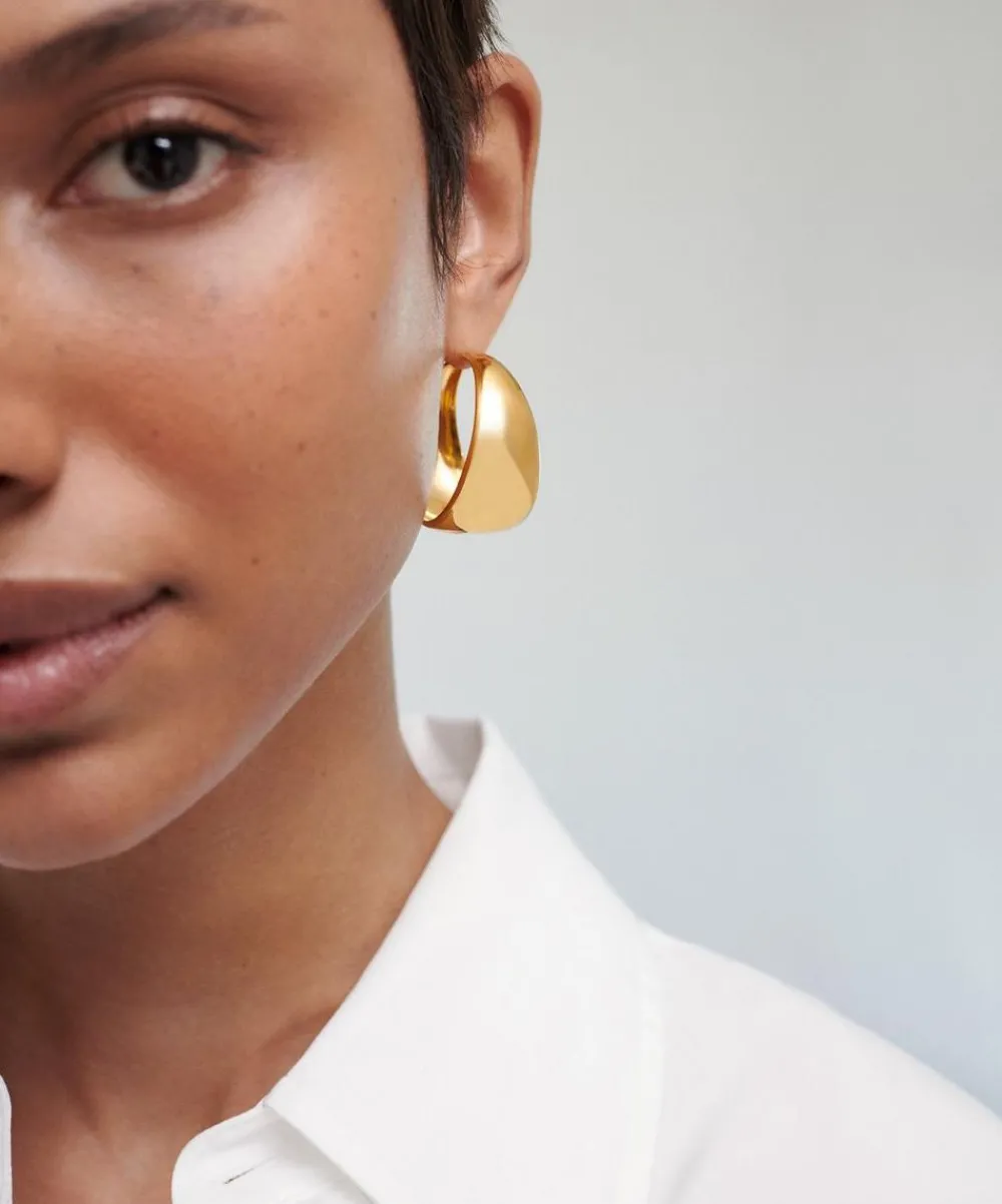 Monica Vinader Earrings^Kate Young 18ct Gold-Plated Vermeil Silver Large Hoop Earrings