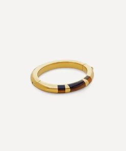 Monica Vinader Bracelets^Kate Young 18ct Gold-Plated Vermeil Silver Tigers Eye Bangle Bracelet