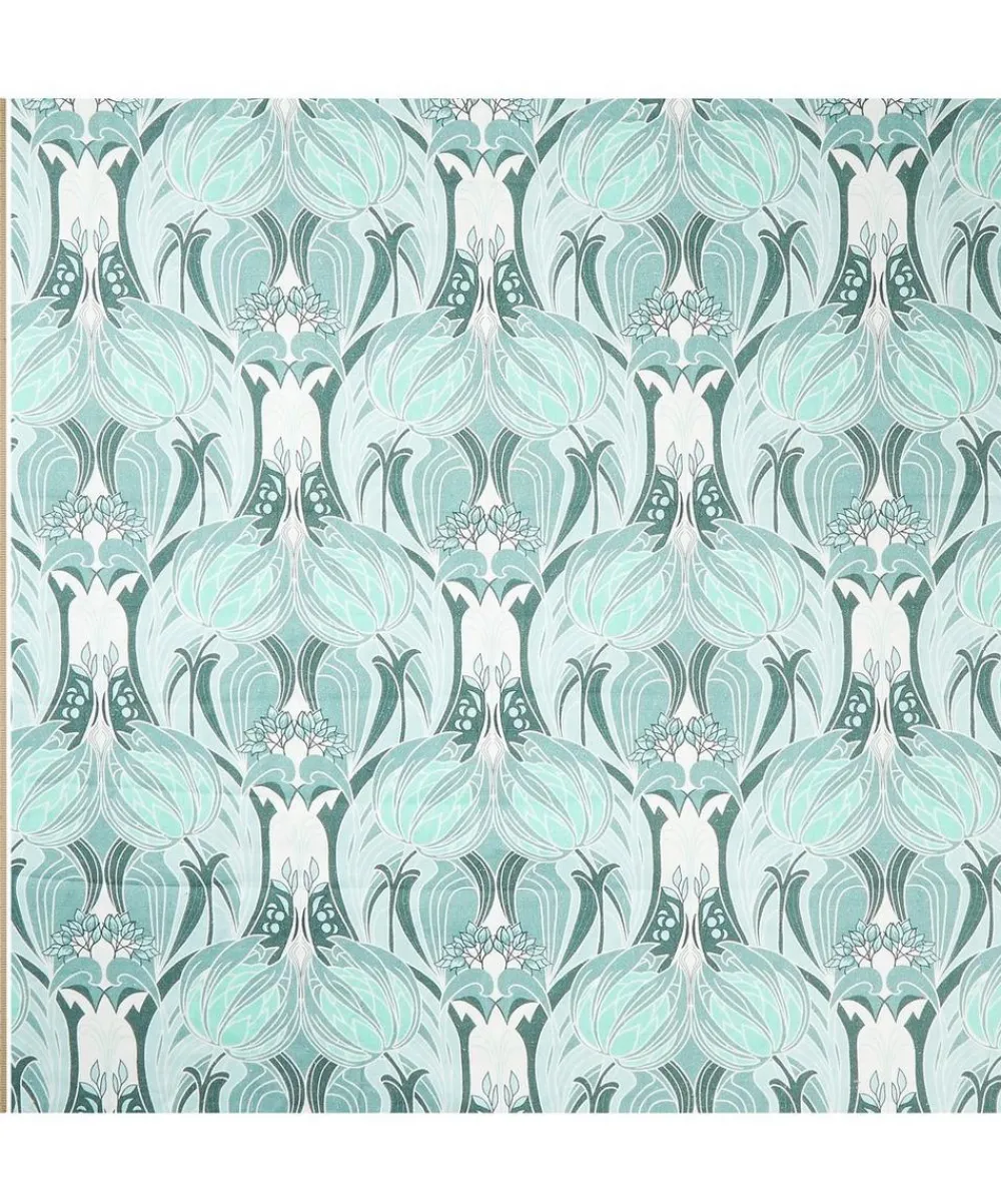 Liberty Interiors Furnishing Fabrics^Katherine Nouveau Emberton Linen in Jade