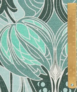 Liberty Interiors Furnishing Fabrics^Katherine Nouveau Emberton Linen in Jade
