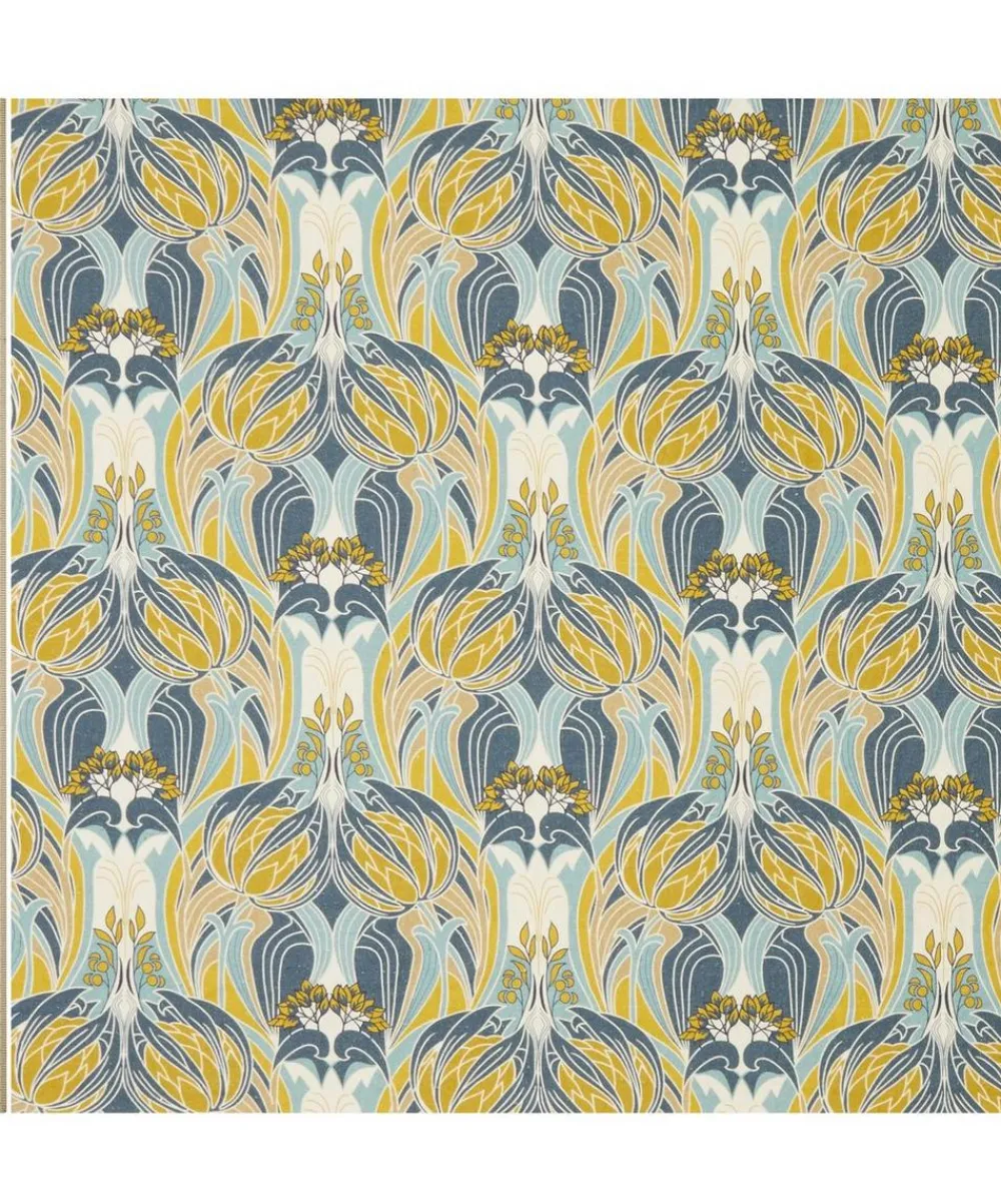 Liberty Interiors Furnishing Fabrics^Katherine Nouveau Emberton Linen in Lichen