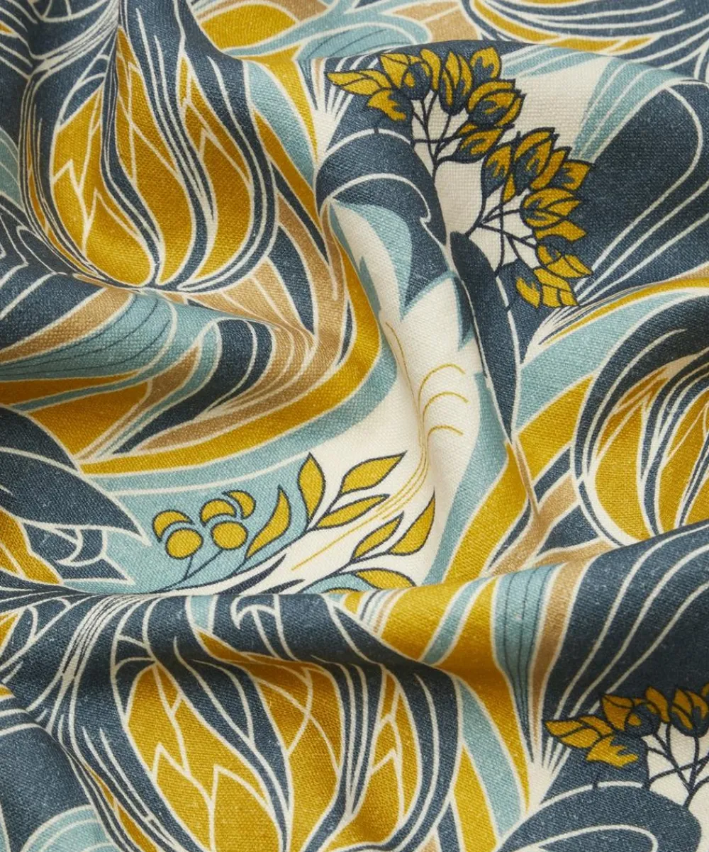 Liberty Interiors Furnishing Fabrics^Katherine Nouveau Emberton Linen in Lichen