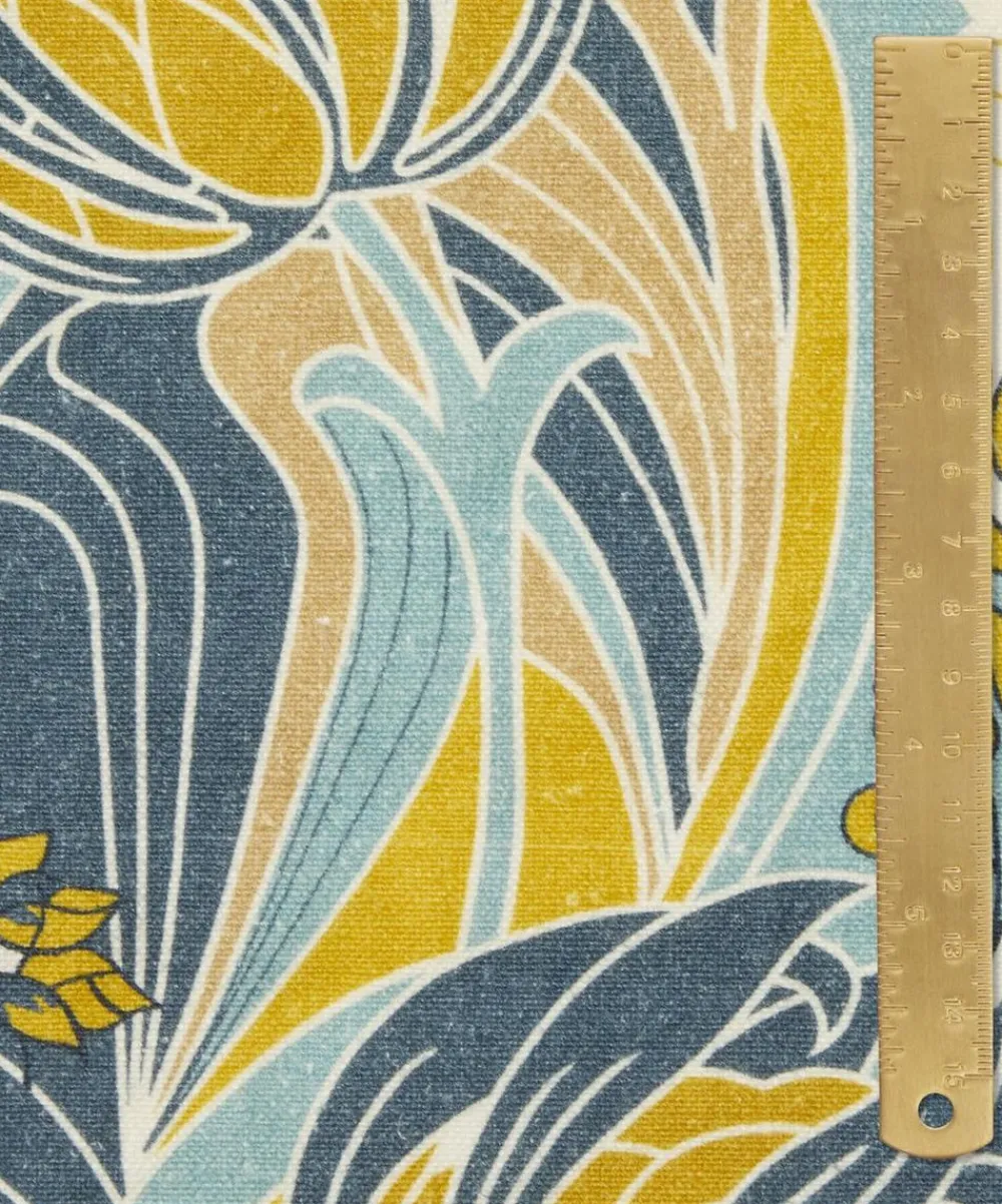 Liberty Interiors Furnishing Fabrics^Katherine Nouveau Emberton Linen in Lichen