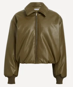 Acne Studios Coats & Jackets^Khaki Coated Bomber Jacket