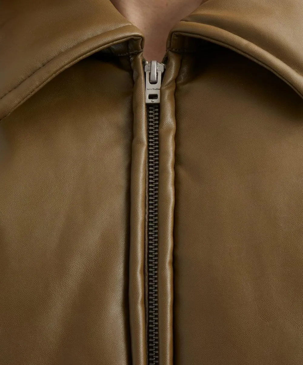 Acne Studios Coats & Jackets^Khaki Coated Bomber Jacket