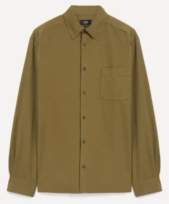A.P.C. Shirts^Khaki Malo Cotton Shirt